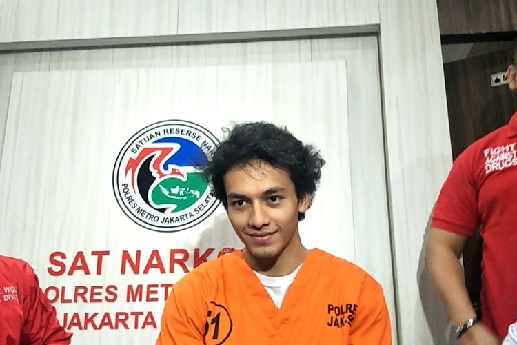 Jefri Nichol saat ditemui di Polres Metro Jakarta Selatan, Kamis (25/7/2019)