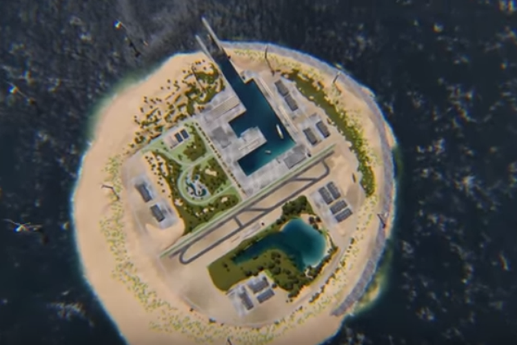 Pulau buatan yang menggantikan energi fosil