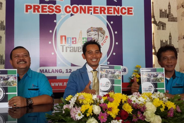 Konferensi pers oleh Malang Travel Community (MTC) terkait pelaksanaan Ngalam Travel Mart (NTM) 2018 di Kota Malang, Rabu (29/8/2018)