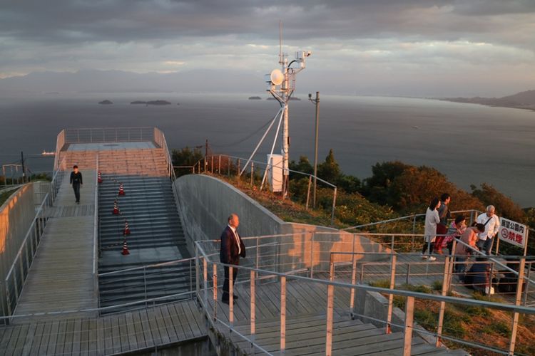 Observatorium Kirosan di Kota Imabari di Prefektur Ehime, Jepang.