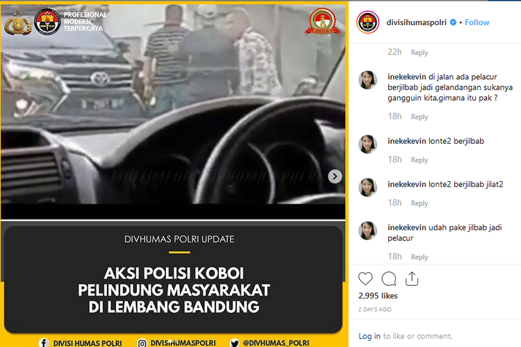 Klarifikasi Divisi Humas Polri mengenai polisi koboi di Bandung Barat. 