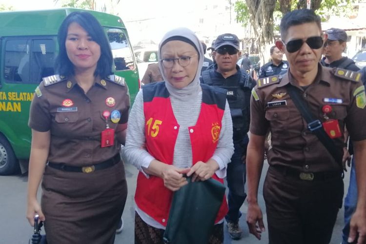 Ratna Sarumpaet di Pengadilan Negeri Jakarta Selatan,  Kamis (25/4/2019)
