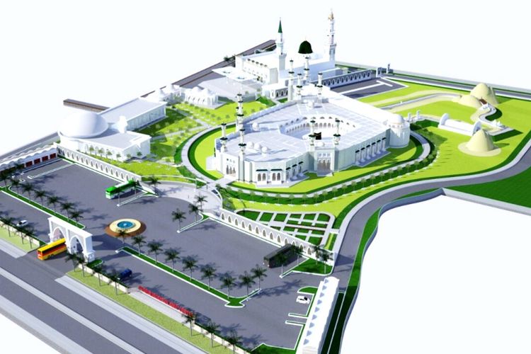 Foto rencana pembangunan Purbalingga Islamic Center, megaproyek yang mengantar Bupati Purbalingga ke kamar tahanan KPK.
