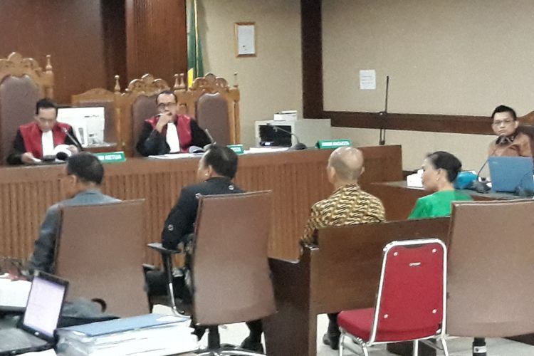 Sidang kasus suap hakim dengan terdakwa Aditya Anugrah Moha di Pengadilan Tipikor Jakarta, Rabu (7/3/2018).