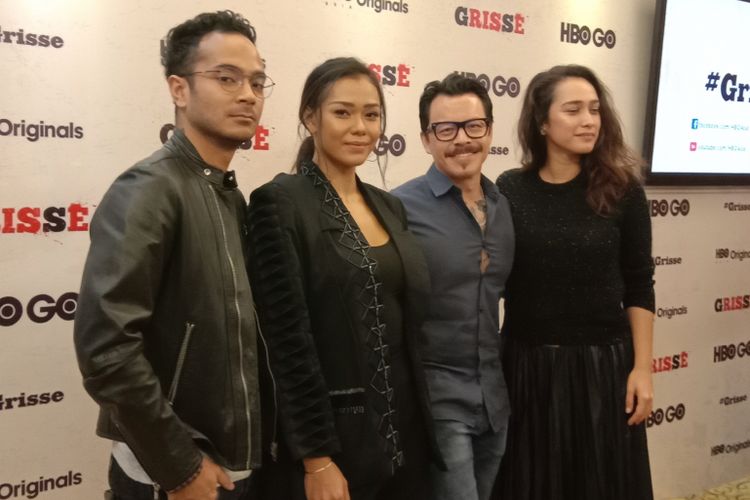 Para pemain dan sutradara serial Grisse menghadiri jumpa pers di Hotel Ritz-Carlton, SCBD, Jakarta Selatan, Rabu (24/10/2018). Grisse tayang perdana pada 4 November 2018.