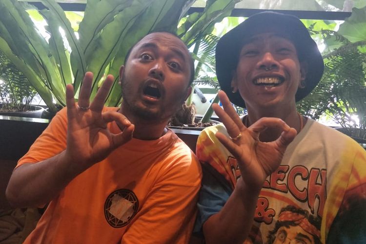 Fourtwnty saat ditemui dalam jumpa pers festival musik We The Fest (WTF) 2019 di kawasan Gunawarman, Jakarta Selatan, Kamis (2/5/2019).