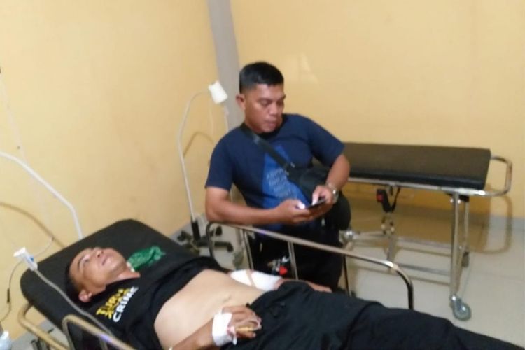 Bripka Darmawan anggota Polsek Ulu Musi yang menjadi korban penusukan akibat penyerangan di Kabupaten Empat Lawang, Rabu (31/7/2019).