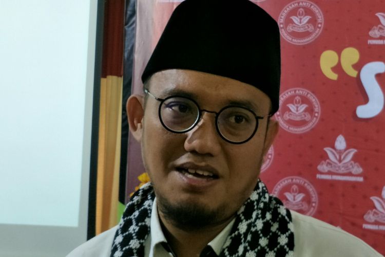 Ketua PP Pemuda Muhammadiyah Dahnil AnzarÂ Simanjuntak di Gedung Pusat Dakwah Muhammadiyah, Menteng, Jakarta, Rabu (27/12/2017). 