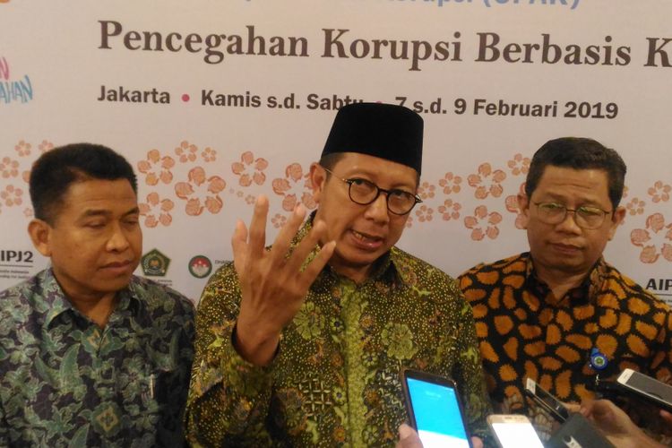 Menteri Agama Lukman Hakim Saifuddin di Hotel Sultan, Jakarta, Kamis (7/2/2019). 
