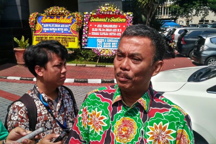 Ketua DPRD DKI Jakarta Prasetio Edi Marsudi saat di Mapolda Metro Jaya, Rabu (26/7/2017).