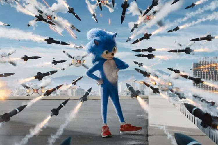 Salah satu cuplikan adegan dalam film trailer film live-action Sonic the Hedgehog.