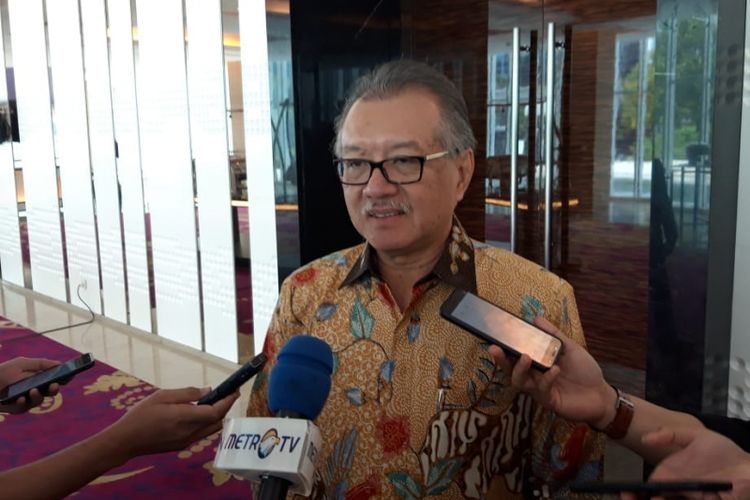 Ketua Dewan Komisoner Lembaga Penjamin Simpanan (LPS) Halim Alamsyah di Jakarta, Selasa (25/9/2018).
