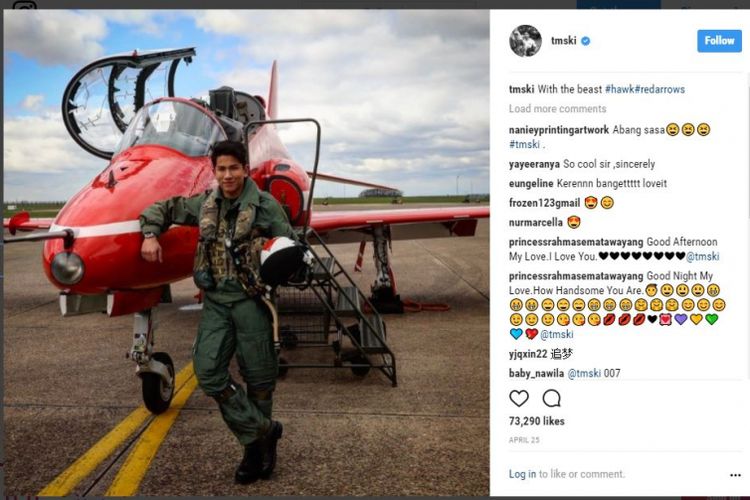 Posting di Instagram dari akun Pangeran Abdul Mateen dari Brunei Darussalam, putra ke-10 Sultan Hassanal Bolkiah.