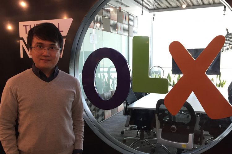 Chief of Operation and Data Science Officer OLX, Doan Siscus Lingga, saat diwawancara di kantor OLX, Jakarta Selatan, Rabu (6/12/2017).