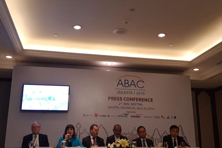 Konferensi pers ABAC 2019 di Jakarta, Jumat (26/4/2019).