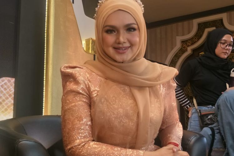 Siti Nurhaliza dalam jumpa pers peluncuran Simplysiti di kawasan Menteng, Jakarta Pusat, Kamis (8/8/2019).