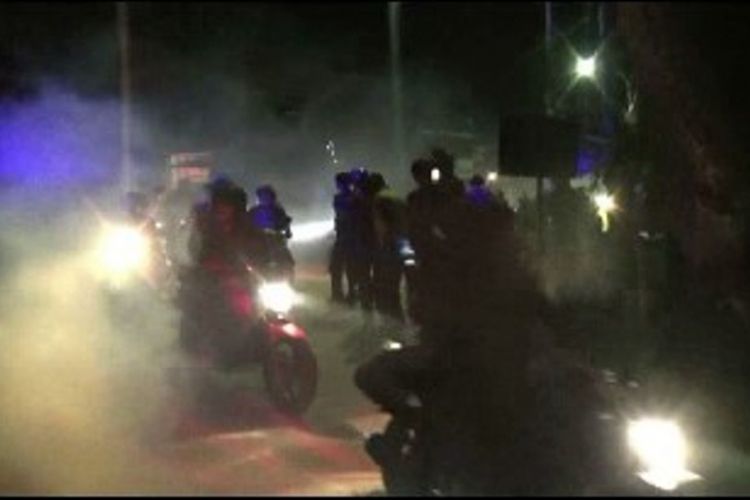 Konvoi Kendaraan ratusan pemuda di kota Mamasa sulawesi barat dibubarkan, 2 Pemuda mabuk diamnkan Polisi
