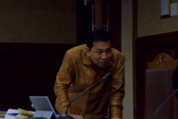 Setya Novanto di Pengadilan Tipikor Jakarta, Senin (22/1/2018).
