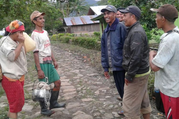 Suasana pedesaan di Kecamatan Elar, Kabupaten Manggarai Timur, Flores, NTT, Senin (29/1/2018).