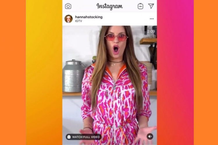 Cuplikan IGTV muncul di feed Instagram