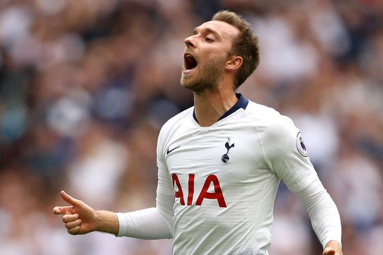 Christian Eriksen saat menjalani pertandingan bersama Tottenham Hotspur di Liga Inggris, Kamis (2/5/2019)