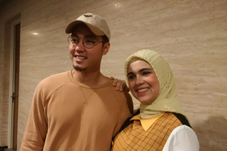 Rizky Kinos dan Nycta Gina saat dijumpai dalam rangkaian acara HUT MNCTV ke-27 di MNC Tower I, Kebon Sirih, Jakarta Barat, Sabtu (20/10/2018).