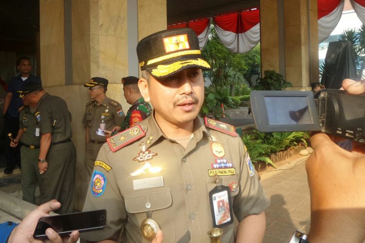 Kepala Satpol PP Yani Wahyu di Balai Kota DKI Jakarta, Jalan Medan Merdeka Selatan, Selasa (1/8/2017). 
