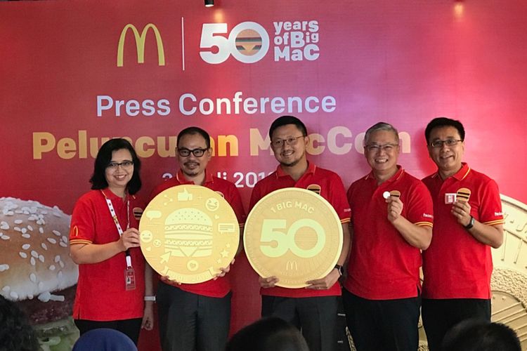 Peluncuran MacCoin McDonalds, Senin (30/7/2018), McDonalds Sarinah, Jakarta Pusat.