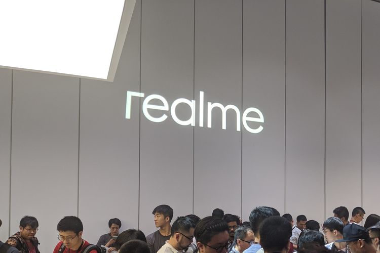 Suasana peluncuran Realme X di Beijing, China, Kamis (16/5/2019).