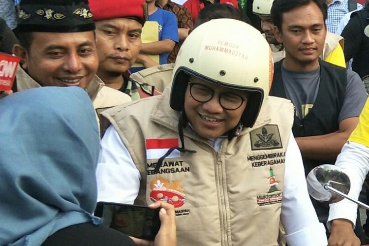 Ketua Umum Partai Kebangkitan Bangsa (PKB) Muhaimin Iskandar ketika ditemui dalam sebuah acara di Gedung Pusat Dakwah Muhammadiyah, Jakarta, Sabtu (5/5/2018). 