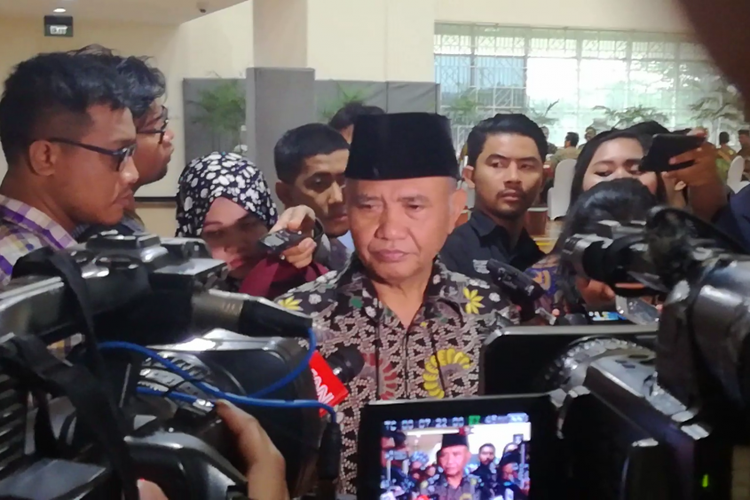 Ketua KPK Agus Rahardjo di gedung KPK, Jakarta, Kamis (20/9/2018).