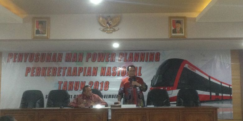 FGD Man Power Planing bidang Perkeretaapian yang diselenggarakan Badan Pengembanan SDM Kemenhub di Semarang, Kamis (1/11/2018). 
