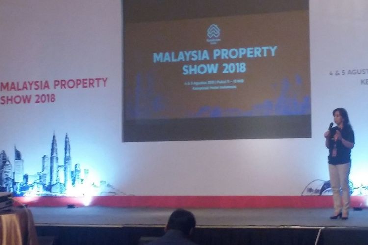 Country Manager Rumah.com Marine Novita saat pembukaan Malaysia Property Show 2018, Sabtu (4/8/2018) di Hotel Kempinski, Jakarta.