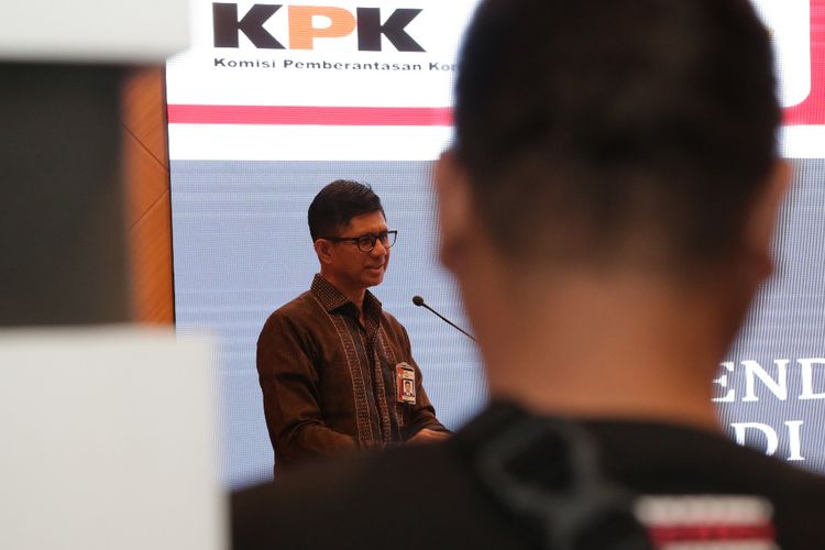 Wakil Ketua Komisi Pemberantasan Korupsi (KPK) Laode M Syarif dalam Koordinasi Implementasi Pendidikan Antikorupsi di Perguruan Tinggi di Gedung Pusat Edukasi Antikorupsi, Jakarta, Rabu (15/5/2019). 