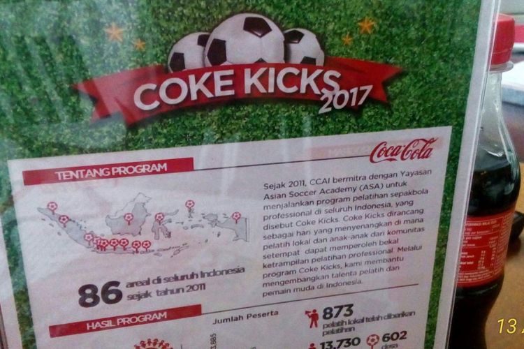 Khusus tahun ini, 2017, program Coke Kicks membidik 2.240 peserta dan 200 pelatih. 