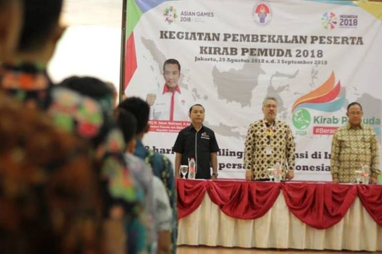 Kegiatan Pembekalan Peserta Kirab Pemuda edisi kedua ini dilaksanakan Kemenpora mulai 29 Agustus sampai dengan 3 September di Wisma Soegondo Djojopoespito, Pusat Pemberdayaan Pemuda dan Olahraga Nasional (PPPON) Cibubur, Jakarta.
