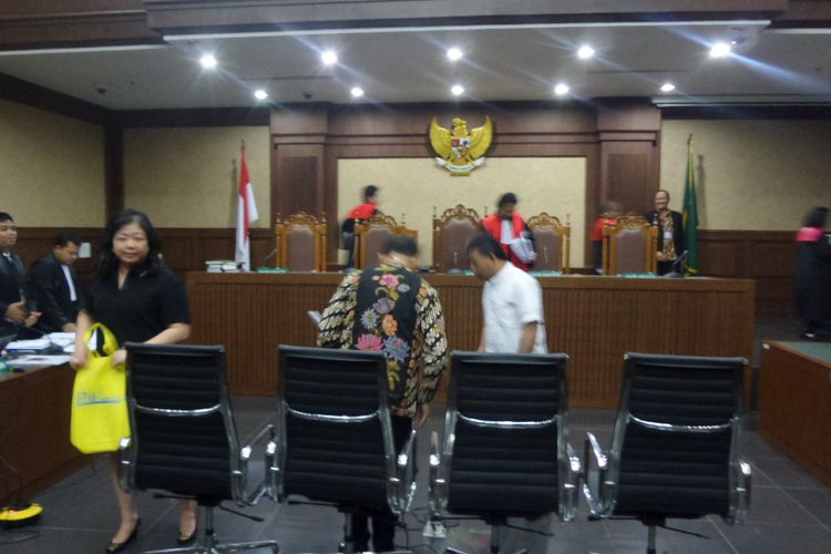 Sidang kasus korupsi pengadaan Kartu Tanda Penduduk berbasis elektronik (e-KTP) di Pengadilan Tipikor Jakarta, Jumat (20/10/2017).