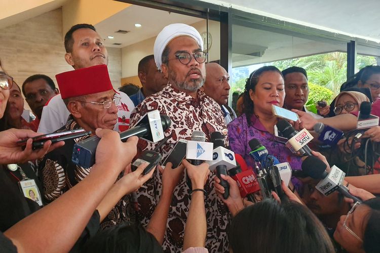 Kantor Staf Presiden (KSP) menerima sejumlah tokoh adat, tokoh agama dan tokoh masyarakat Papua di Istana Kepresidenan, Jakarta, Jumat (30/8/2019). 