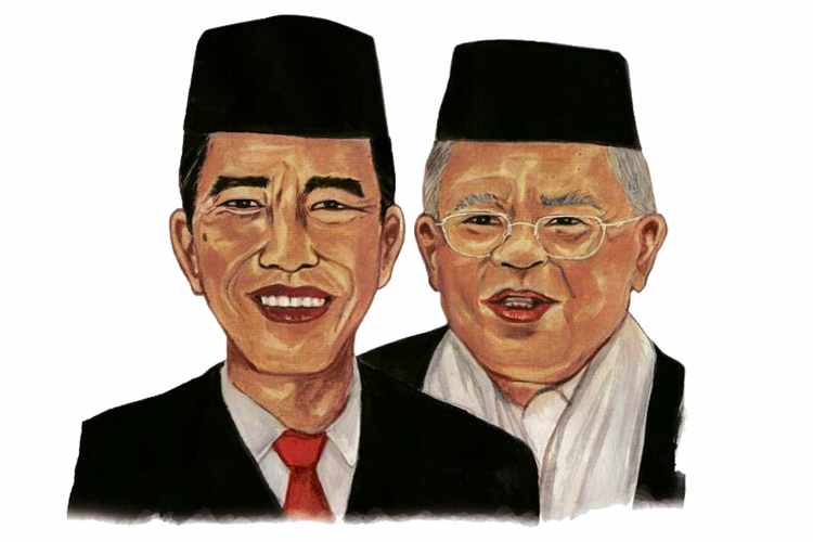 Gambar ilustrasi pasangan calon presiden (capres)-calon wakil presiden (cawapres) nomor urut 01 di Pemilihan Presiden (Pilpres) 2019, Joko Widodo (Jokowi)-Sandiaga Uno