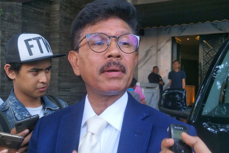 Sekretaris Jenderal Partai NasDem Jhonny G Plate saat ditemui di kantor DPP Partai Nasdem, Gondangdia, Jakarta Pusat, Selasa (3/4/2018).
