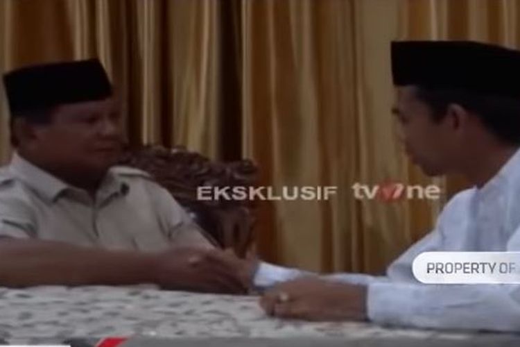Cuplikan video pertemuan UAS dan Prabowo Subianto