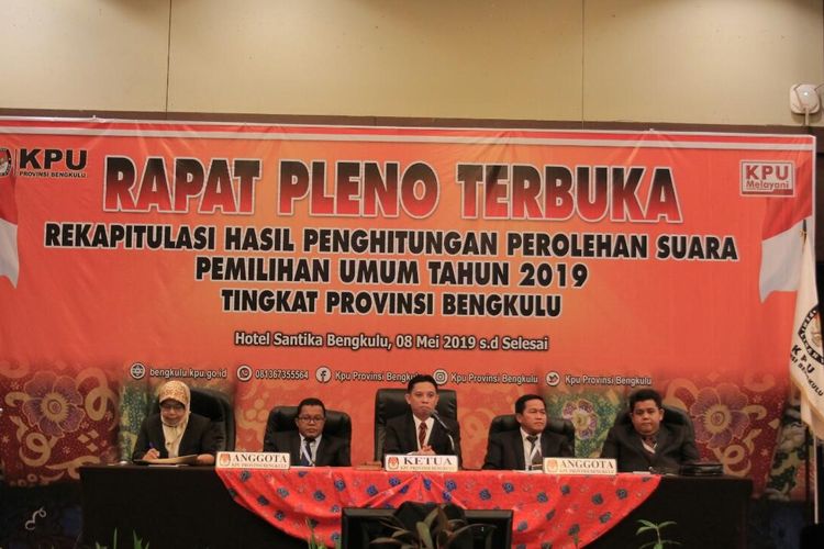 Rapat Pleno KPU Provinsi Bengkulu