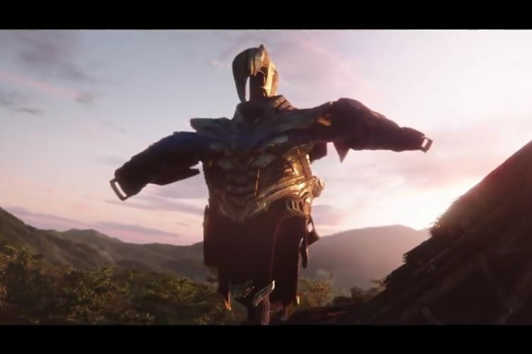 Baju zirah milik Thanos tampak dijadikan sebagai scare crow di dalam film Avengers: Endgame.
