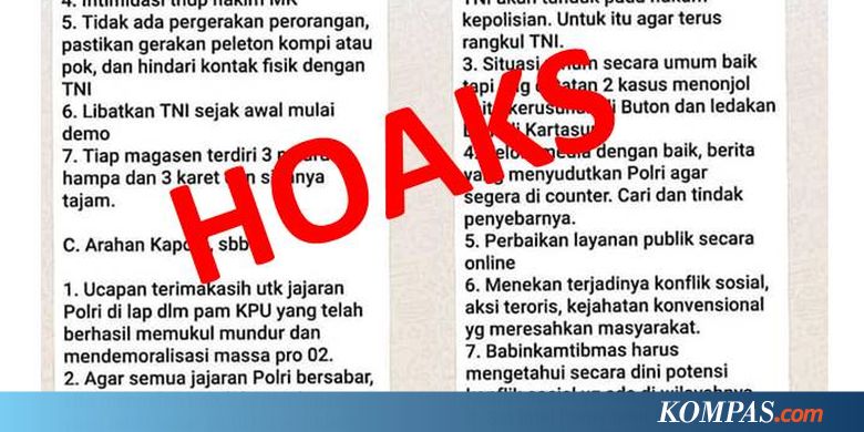 [HOAKS] Kapolri Sebut TNI Akan Tunduk pada Hukum Kepolisian