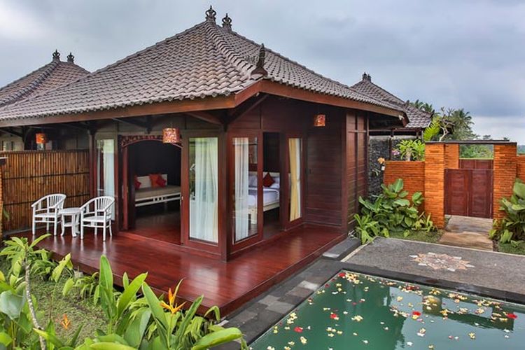 Grand opening Kayangan Villa Ubud di Desa Kenderan, Ubud, Kabupaten Gianyar, Bali, Sabtu (4/5/2019). Kayangan Villa Ubud menjadi bagian dari eksistensi Desa Kenderan sebagai desa wisata dengan latar belakang budaya dan sejarah.