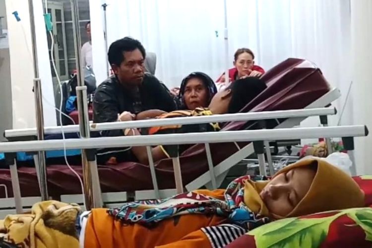 Pasien positif DBD asal Pajagan, Cisitu, Sumedang, Jawa Barat dirawat intensif di RSUD Sumedang, Kamis (24/1/2019).