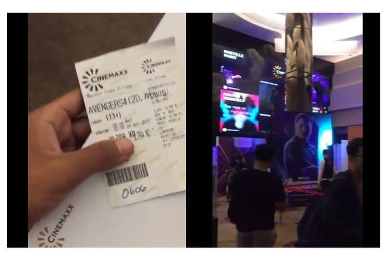 Suasana dalam Maxx Box Lippo Village, Karawaci, Tangerang pada pukul 05.00 WIB saat penayangan perdana film Avengers: Endgame.