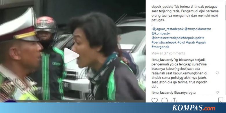 Tak Terima Ditilang, Pengemudi Ojek Online Ini Telepon Ibunya