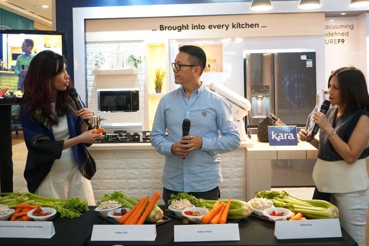 Talkshow tentang nutrisi buah dan sayuran segar di acara Electrolux Taste & Care di Mal Kota Kasablanka, Minggu (28/4/2019).