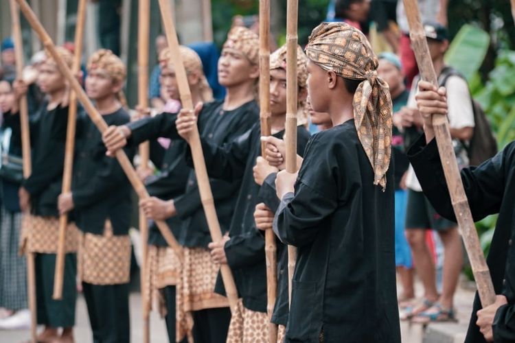 Iring-iringan dalam Exciting Banten on Seba Baduy 2019, Sabtu (4/5/2019).